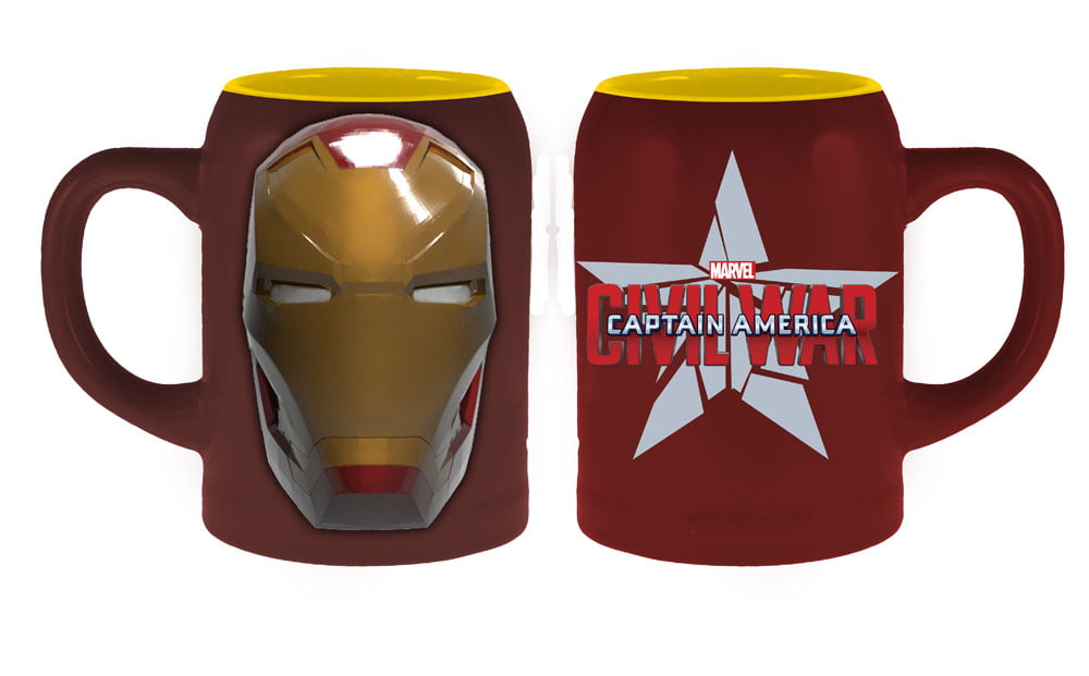 Marvel Avengers Iron Man 3D Ceramic Molded Head 4.5" Mug 12oz Cup NEW 