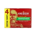 thumbnail image 4 of King Oscar Wild Caught Sardines In Extra Virgin Olive Oil, 4 Cans, 3.75 oz (106 g) Each, 4 of 6