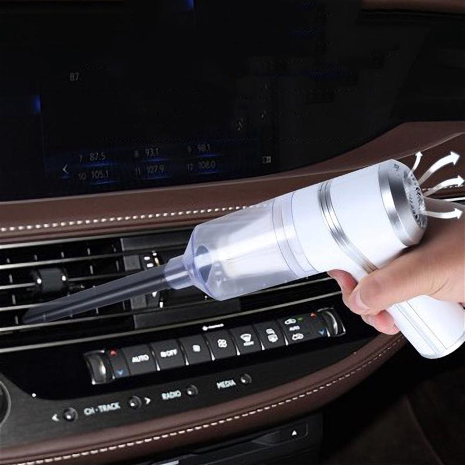 Cordless Handheld Car Vacuum Cleaner High Power Portable Wet Dry Vacuum for Home and Auto Cleaning, Gifts for Men Women Car Owners, Spring Cleaning Tool , White