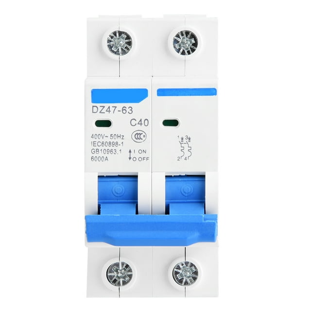 Oubit Miniature Circuit Breaker,DZ47-63 2P Miniature Circuit P Circuit Breaker Leakage Circuit Breaker Sturdy Construction