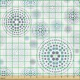 thumbnail image 2 of Abstract Sofa Upholstery Fabric by the Yard, Geometric Circle Shapes and Little Dots Moroccan Ethnic Mosaic Style, Decorative Fabric for DIY and Home Accents, Blue Grey and White by Ambesonne, 2 of 5