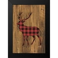 thumbnail image 2 of Rae, Marla 13x18 Black Modern Framed Museum Art Print Titled - Buffalo Plaid Deer, 2 of 5