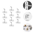 thumbnail image 1 of OULII 10 Pcs Crochets en Fer Design Universel pour Outils Rangement Mural Argent 3.0x3.0x1.0in, 1 of 8