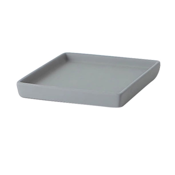 Bandeja de goteo cuadrada for macetas, bandeja de drenaje de cerámica for decoración del hogar de 7.8 pulgadas
