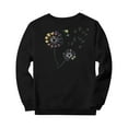 thumbnail image 2 of Dyfzdhu Crewneck Sweatshirts Women Casual Dandelion Graphic Pullover Long Sleeve Loose Oversized Sweater, 2 of 4