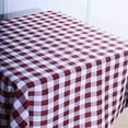 thumbnail image 2 of BalsaCircle 54" x 54" Square Gingham Checkered Polyester Tablecloth Burgundy, 2 of 9