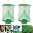 thumbnail image 1 of Trampa para moscas colgante, red de malla para atrapar moscas, trampa eficaz para exteriores con bandeja de cebo para restaurantes, parques, jardín, matadero, mercado de verduras, 2 uds. JM, 1 of 5