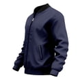thumbnail image 5 of Men Full-Zip Bomber Jacket Lightweight Windbreaker Jackets Casual Softshell Flight Fashion Fall Winter Coat with Pocket 2XL, 5 of 9
