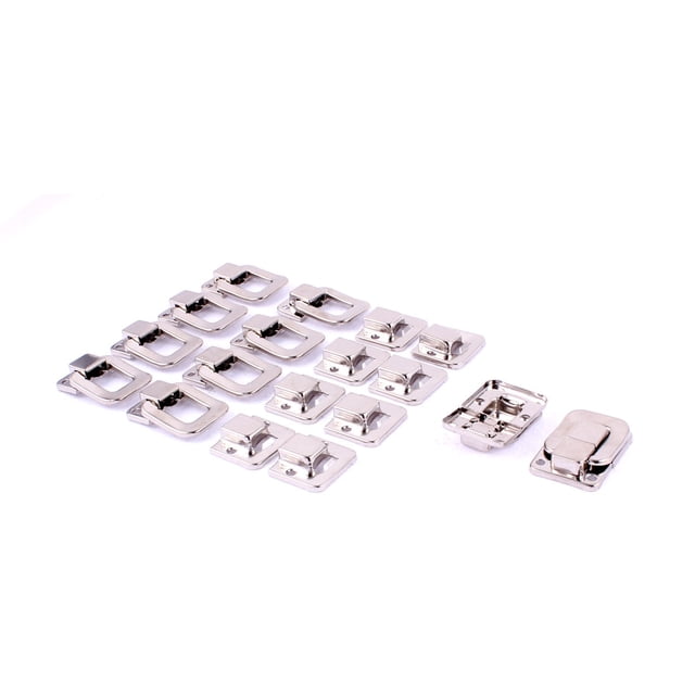 a16031400ux2085 Latch herramienta caja de herramientas maleta 40 mm largo Metal cierre latch tono de plata 10pcs