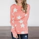 thumbnail image 2 of Camiseta de manga larga para mujer jinwen rosa S, 2 of 8