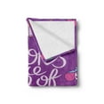 thumbnail image 2 of Book Soft Flannel Fleece Blanket, Books Are Full of Magic Wording Printed on Purple Background with Objects of a Witch, Cozy Plush for Indoor and Outdoor Use, 70" x 90", Multicolor, by Ambesonne, 2 of 5