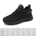 thumbnail image 2 of Zapatos de malla para caminar para mujer zapatillas de deporte planas de malla transpirables sólidas para viajes al aire libre, 2 of 6