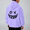 thumbnail image 2 of Gyexs Boy's Graphic Hoodie Long Sleeve Hooded Sweatshirts Pullover Tops Streetwear #03 Light Purple 11-12 Years, 2 of 8