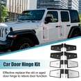 thumbnail image 2 of 8 bisagras de puerta con pernos para Jeep Wrangler JK 2007 2008 2009 2010 2012 2013 2014 2015 2016 2017 2018, 2 of 7