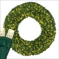 thumbnail image 1 of Red Sleigh Sequoia Fir Commercial-Grade Traditional Christmas Wreath and Matching Christmas Garland Greenery (60" Wreath, Warm White LED Lights), 1 of 7
