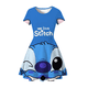 thumbnail image 4 of Disney Stitch vestido de princesa suelto de Anime, cuello redondo, manga corta, estampado, informal, lindo regalo deportivo de dibujos animados para niñas, verano, nuevo, 4 of 5