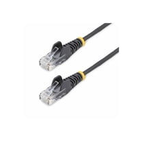 StarTech 3ft Black Slim CAT6 Ethernet Cable, Snagless RJ45, LSZH, 28AWG Bare Copper, Slim Network Patch Cable/Cord