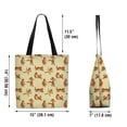thumbnail image 3 of WIRESTER Reusable Canvas Tote Bag for Women Girls, Big Tote Bag With Inner Pocket, Beach Bag, Grocery Shopping Bag, Travel Bag - Orange Tabby Cat Funny Playful Postures, 3 of 7