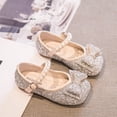 thumbnail image 4 of NOKIO Children'S Mary Jane Flats Girls' Stylish Sandals Bowknot Performance Dance Shoes For Girls Childrens Shoes Pearl Rhinestones Shining Kids Princess Shoes Gel Sandals For Toddler Girls, 4 of 6