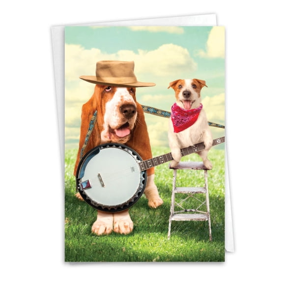 NobleWorks Funny Anniversary Greeting Card with 5 x 7 Inch Envelope (1 Card) Couple, Husband, Wife, Parents Anniversary Congratulations Beautiful Music C9601ANG