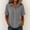 *Gray, variant on ClodeEU Women's Collared Short Sleeve Button Down Shirt,Casual Solid Loose Fit Blouse Army Green,Women's Plus L