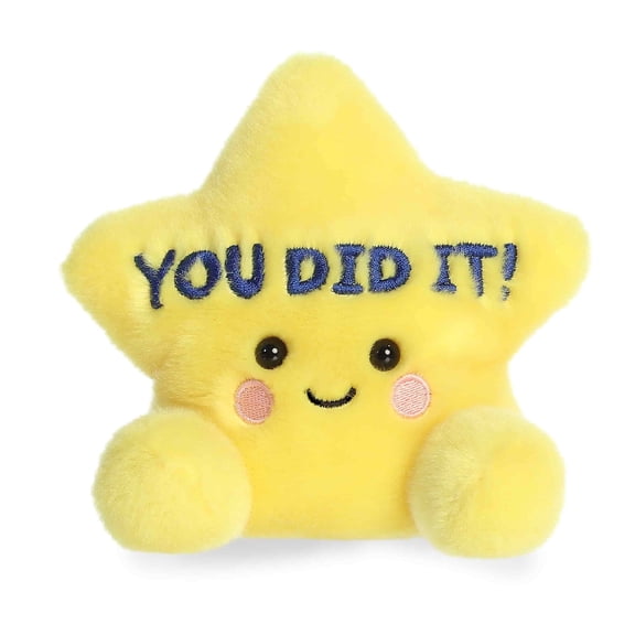 Aurora - Mini Yellow Adorable Stuffed Animal - 5" You Did It Star - Palm Pals