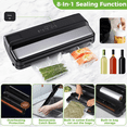 thumbnail image 6 of ARDIKAMA Vacuum Sealer Machine with Starter Kit, 8Modes 85KPA Fully Automatic Air Sealing for Food Storage, Vacuum Storage Saver, Build-in Cutter, Dry & Moist Food Modes, Air Suction Hose,Kitchen Use, 6 of 7