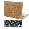 thumbnail image 4 of KSK KAISHEK Only for MacBook Pro 15 inchs Case 2019 2018 2017 2016 Released Model A1990 A1707, Plastic Hard Case + Black Keyboard Cover, Wood grain 2, 4 of 5