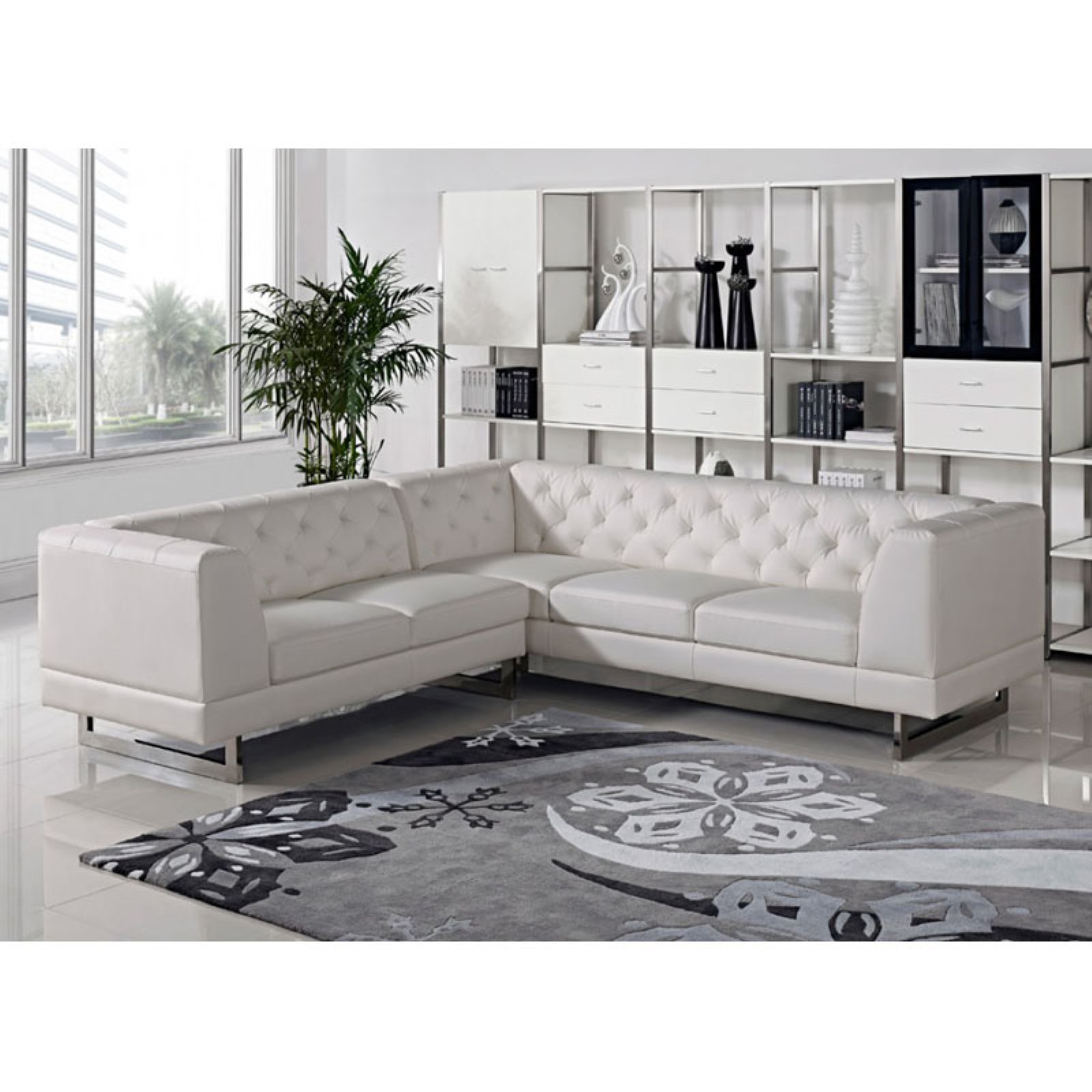 Divani Casa Windsor Modern Leatherette Sectional Sofa