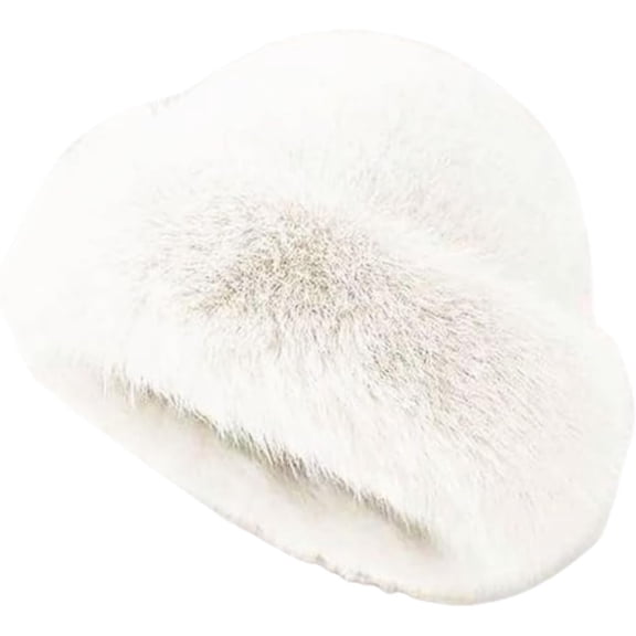 2026 New Winter Faux Fur Bucket Hat, Warm Plush Fluffy Furry Mink Hats, Thick Fisherman Cap for Outdoor