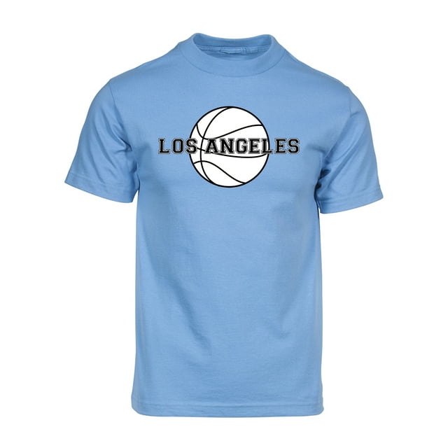 Gravity Threads Mens Los Angeles Basketball Short-Sleeve T-Shirt - Light Blue - XL