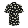 thumbnail image 3 of Uemuo Daisies Flowers Printed Women's Classic V-Neck T-Shirt - Soft, Breathable, Moisture-Wicking, Perfect for Casual, Office, Travel, and Everyday Wear-Medium, 3 of 5