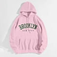 thumbnail image 5 of Pink Womens Fall Tops Women's Long Sleeve New York Letter Printed Hoodie Hoodie Hoodie Sweaters for Women, 5 of 5