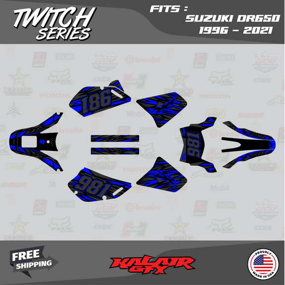 Kalair GFX Graphics Kit for Suzuki DR650 (1996-2021) Twitch Series