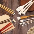 thumbnail image 5 of 20pcs Pottery Glaze Brushes Set, Ceramic Brushes with Long Handle Different Shapes Wool Art Paintbrush Tool for Artist, 5 of 7