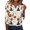 Beige #025, variant on Womens Halloween Shirts Spider Pumpkin 3/4 Sleeve Scary Tops Bat Cute Funny Henley Button Down Tunics M