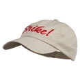 thumbnail image 2 of Bowling Strike Embroidered Low Profile Washed Cap - Khaki OSFM, 2 of 5