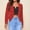Red, variant on Daqian Womens Work Jacket Women's Suit Open Front Cardigan Jacket Daily Commute office Solid Zipper Suit Short Blazers Womens Coats and Jackets Red 10(XL)