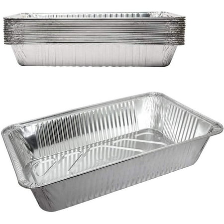 

VeZee Durable Full Size Deep Aluminum Foil Roasting & Steam Table Pans - Best for Baking Roasting Cooking & All kind of Meal Prep for large Group- 30 Ct