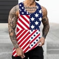 thumbnail image 4 of UVEASISHA Mens 4th of July Tank Top,Men's American Flag Tank Tops 2024 Patriotic Print Sleeveless Muslce Shirt Independence Day USA Workout Tee for Gym Fitness White, 4 of 7