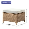 thumbnail image 6 of POCASSY Wicker Outdoor Ottoman with Cushions, 6 of 6