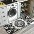 thumbnail image 3 of Black White Tie Dye Mandala Pattern Kitchen Rug Mat,Kitchen Runner Rugs Non Skid Washable,Decorative Kitchen Floor Mats for Kitchen,Sink,Laundry,17"x47.2", 3 of 7