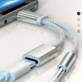 thumbnail image 1 of 2 in 1 Type-c to 3.5mm Earphone Audio Jack Charging Cable Converter Adapter, 1 of 8