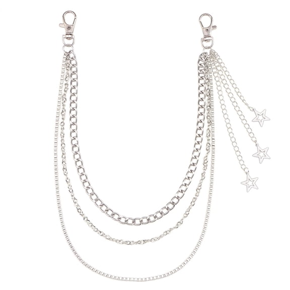 Edgy Star Charm Metal Jeans Chain Punk Waist Decoration For Women Hip Hop Style