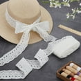 thumbnail image 5 of 7.5 Yards Eyelet Cotton Lace Trim 2-1/8 inch Wide White Floral Cotton Lace Ribbon Wavy Edge Cotton Lace Floral Eyelet Lace Trim for Dresses Clothes Sewing DIY Crafts Making Decor, 5 of 6