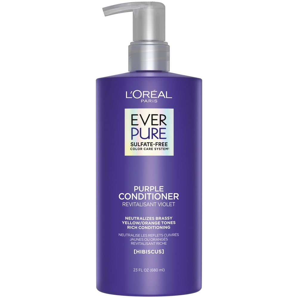 L'Oreal EverPure Purple Sulfate Free Conditioner, Hibiscus, 23 fl oz
