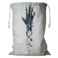 thumbnail image 1 of EREHome Futuristic model hand dna molecule cell Storage Basket Laundry Bag with Drawstring 18x24 Inch, 1 of 2