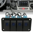 thumbnail image 4 of ON Off Toggle Switch Panel, Multiple Protections Safe Use 4 Gang Rocker Switch  For 12-24V Vehicles Yachts SUVs Trucks, 4 of 8