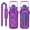 Purple, variant on Autumn Themed 64oz Large Water Bottle - Trick or Treat Pattern with Phone Pocket & Adjustable Strap for Fitness Activities