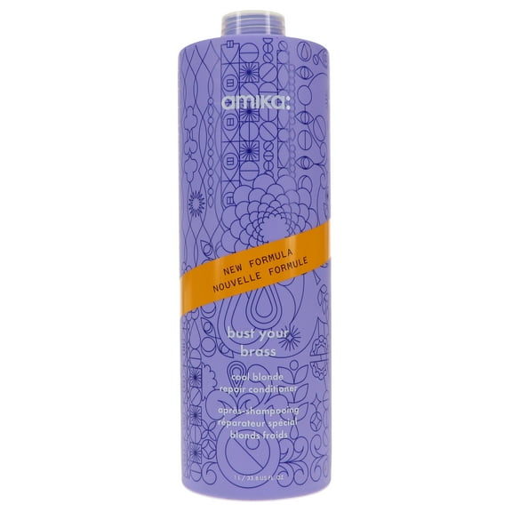 Amika Bust Your Brass Cool Blonde Repair Conditioner 33.8 oz